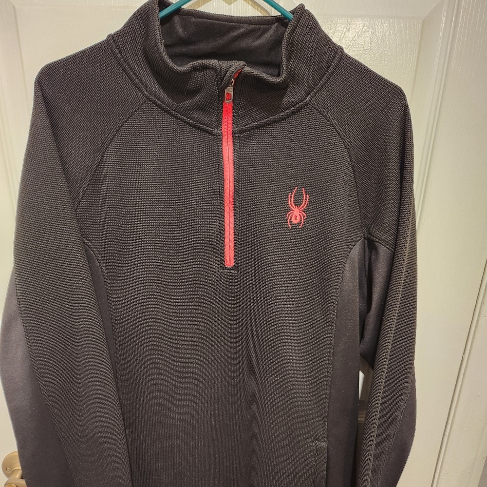Spyder fleece lined zip pullover